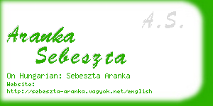 aranka sebeszta business card